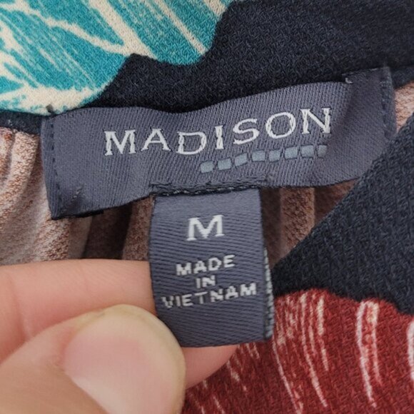 Madison NEW Womens Multicolor Floral Print Sleeveless Halter Neck Shift Dress M - Picture 5 of 11